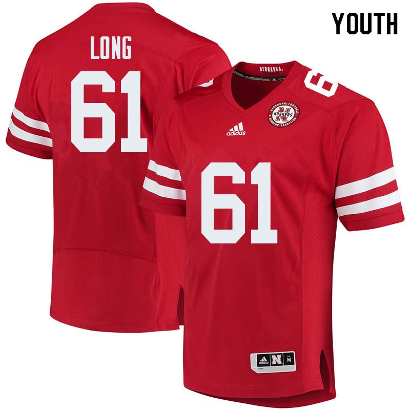 Youth #61 Spencer Long Nebraska Cornhuskers College Football Jerseys Sale-Red